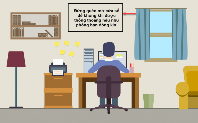 Ngồi máy tính không nên đóng kín cửa phòng, tại vì… Ngồi máy tính không nên đóng kín cửa phòng, tại vì…