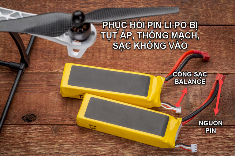 Cách cứu Pin Lipo sạc không vào, tụt áp, bị thông mạch… Cách cứu Pin Lipo sạc không vào, tụt áp, bị thông mạch…